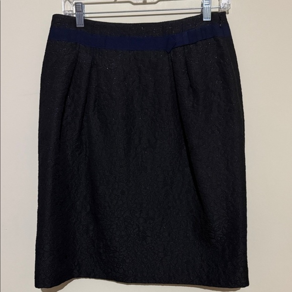 Simply Vera Vera Wang Black Pencil Skirt with Navy Waistband